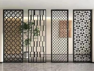 Decorative metal partition design from the supplied interior collection